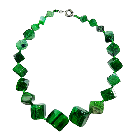 Genuine Malachite Bead Necklace