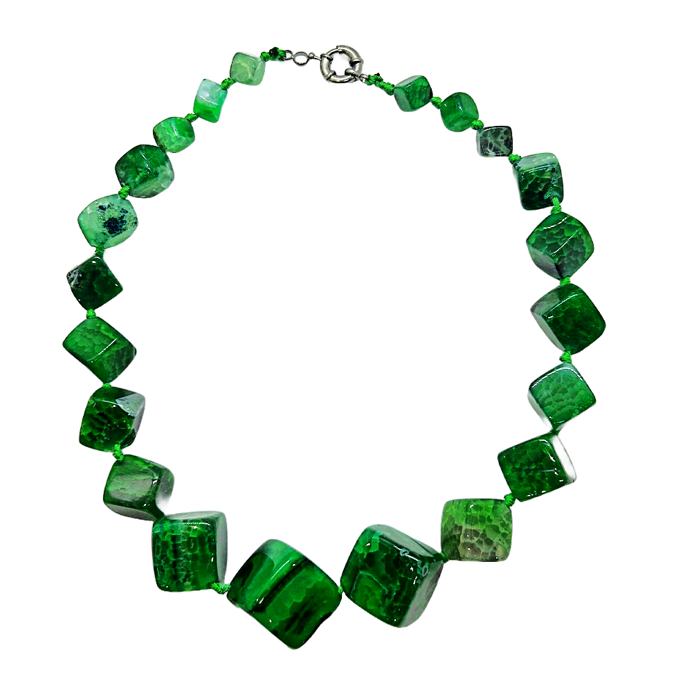 Genuine Malachite Bead Necklace