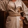 Linen Kimono with Jute Mesh Details