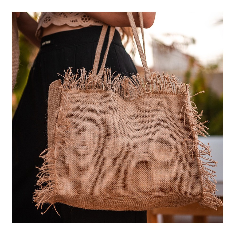 Jute Bag with Interior Pouch