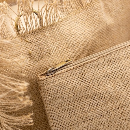 Jute Bag with Interior Pouch