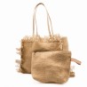 Jute Bag with Interior Pouch