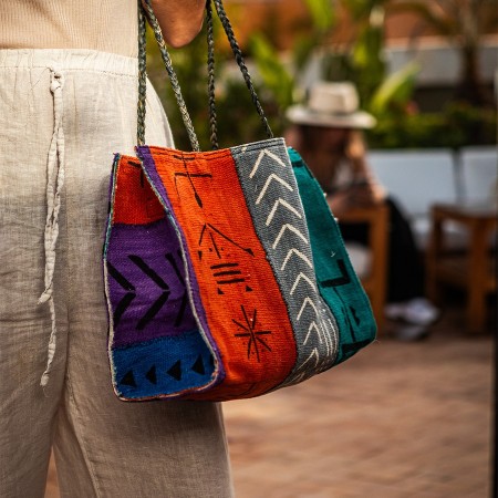 Hand-Painted Colorful Canvas Bag