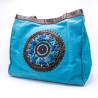 Large Beach Bag with Leather Details