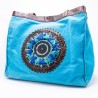 Large Beach Bag with Leather Details