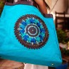 Large Beach Bag with Leather Details