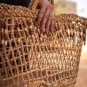 Doum Beach Basket with Beaded Details