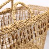 Doum Beach Basket with Beaded Details