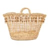 Doum Beach Basket with Beaded Details