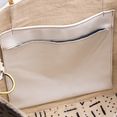 Hand-Painted White Canvas Bag