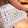 Hand-Painted White Canvas Bag