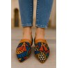 Babouche stylée en tissu africain